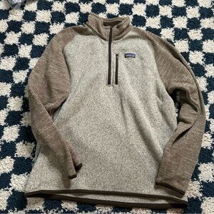 Patagonia Men's Brown and Gray Sweater